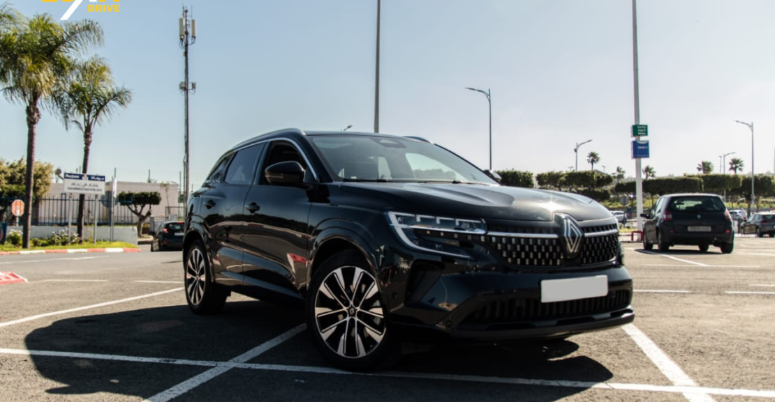 Marrakech airport car rental pickup at Marrakesh Menara Airport with customer collecting keys